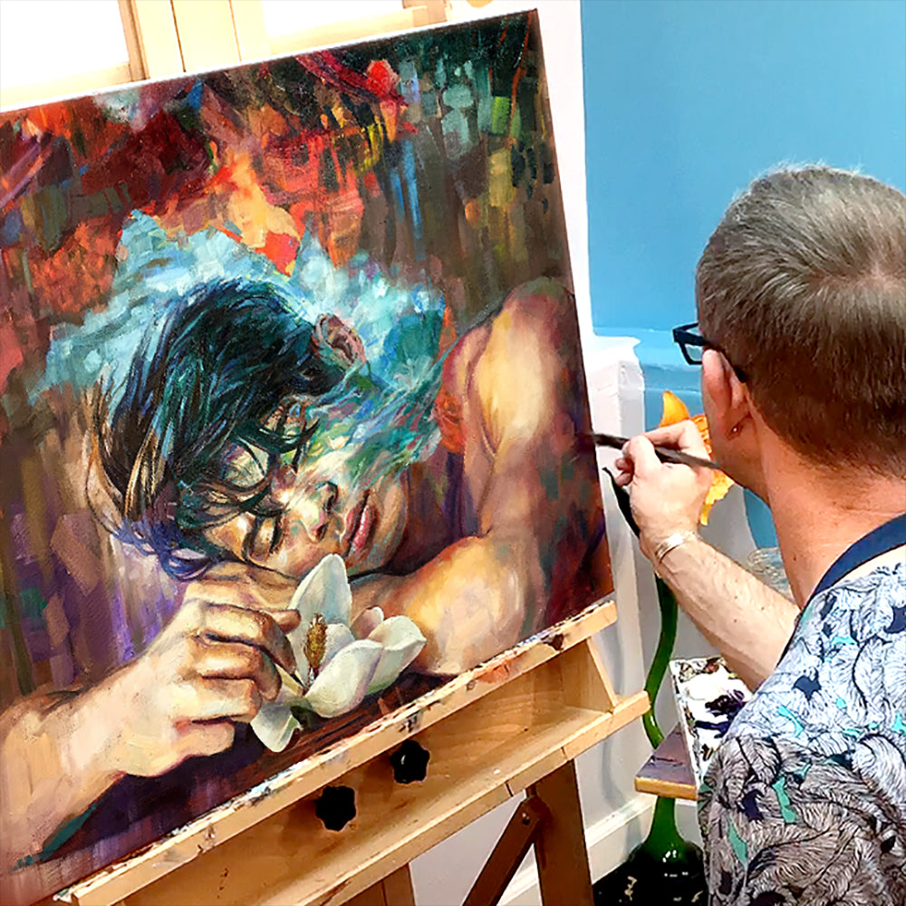 Timelapse: New painting "Time Stands Still"