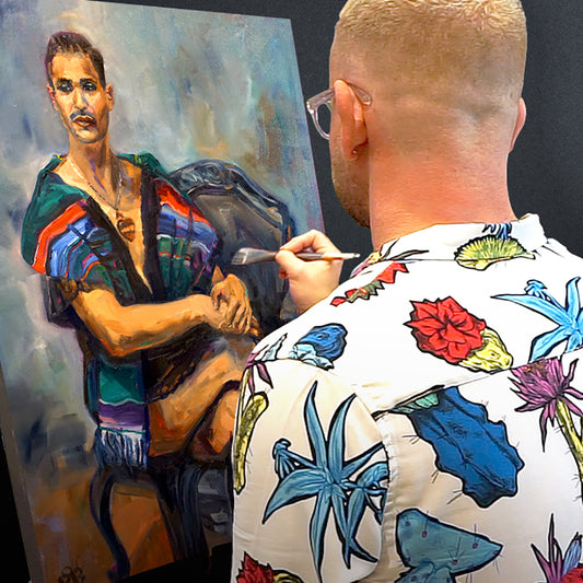 Live Painting from Male Figure Model