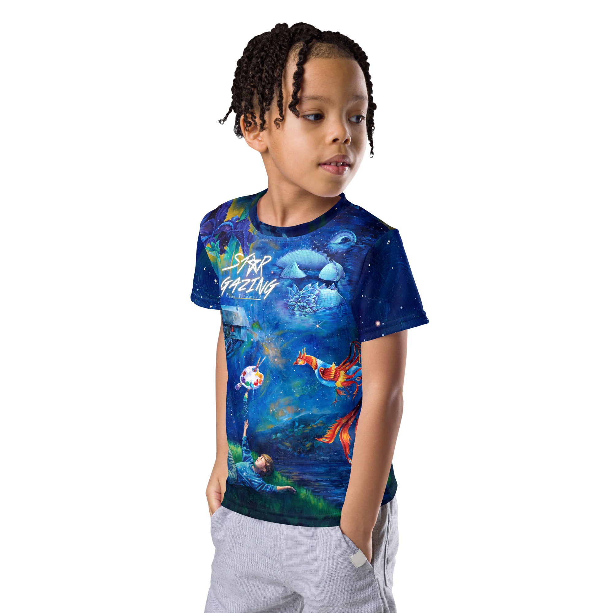 Star Gazing Kids crew neck t-shirt