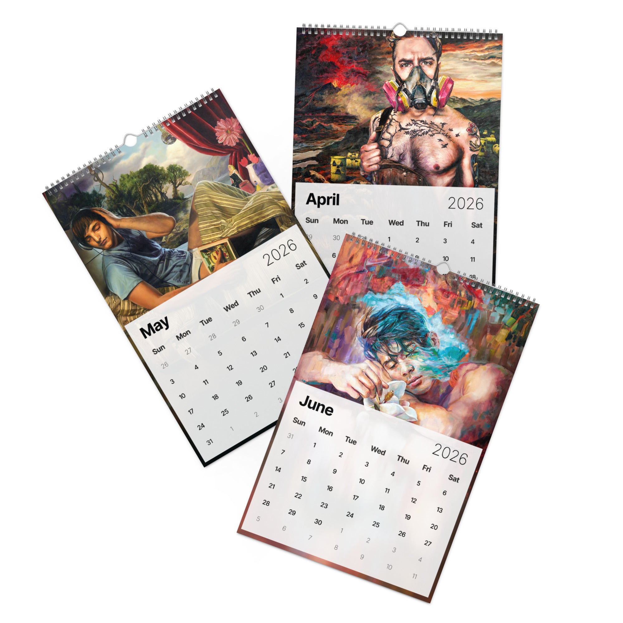 Paul Richmond's Painted Men - 2026 Art Calendar