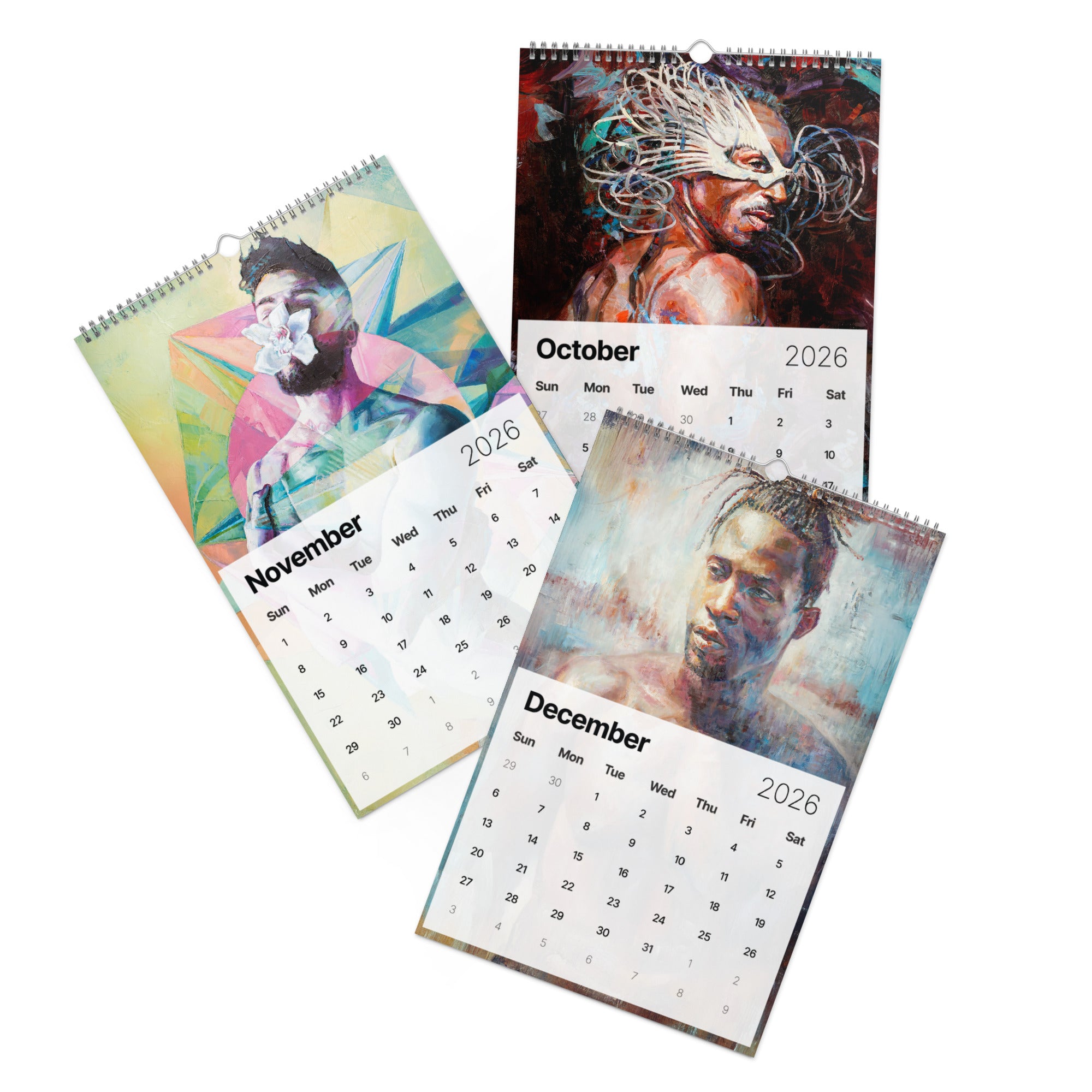 Paul Richmond's Painted Men - 2026 Art Calendar