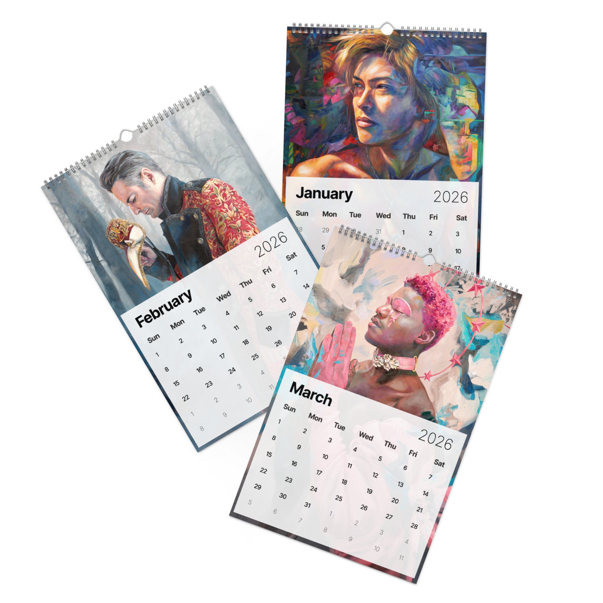 Paul Richmond's Painted Men - 2026 Art Calendar