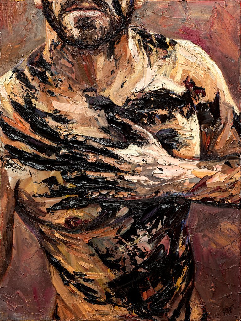 Blackout painting - Paul Richmond Studio