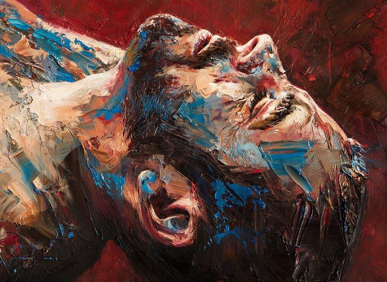 Blue Surrender painting - Paul Richmond Studio