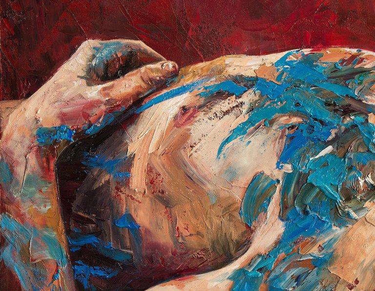 Blue Surrender painting - Paul Richmond Studio
