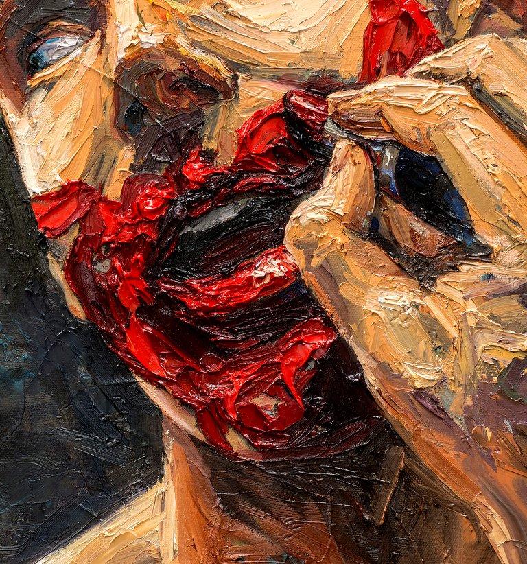 Deep Red painting - Paul Richmond Studio