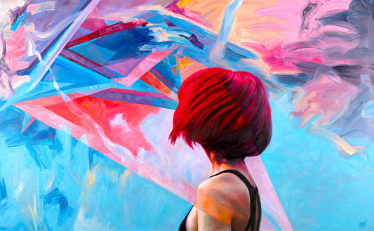Mapping the Sky painting - Paul Richmond Studio
